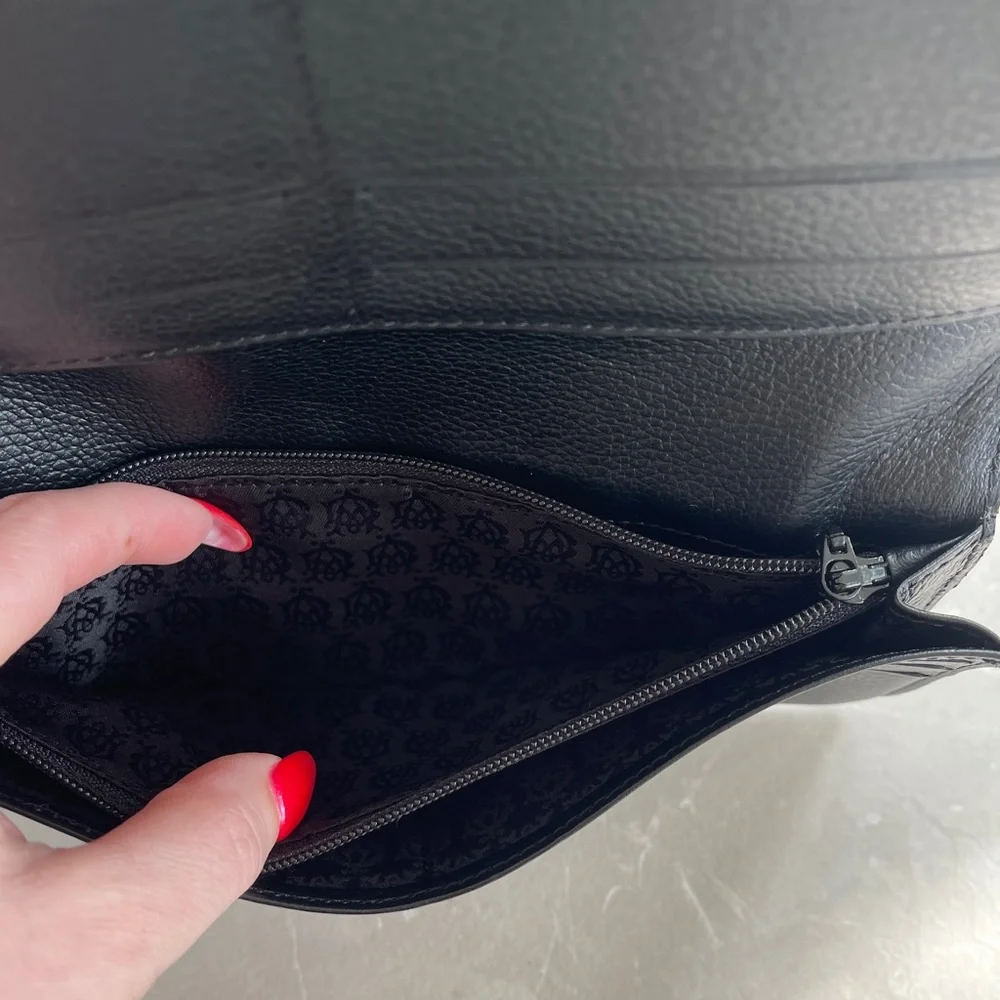 Dunhill D8 Black Coat PVC x Leather Long Men’s 10CC Wallet